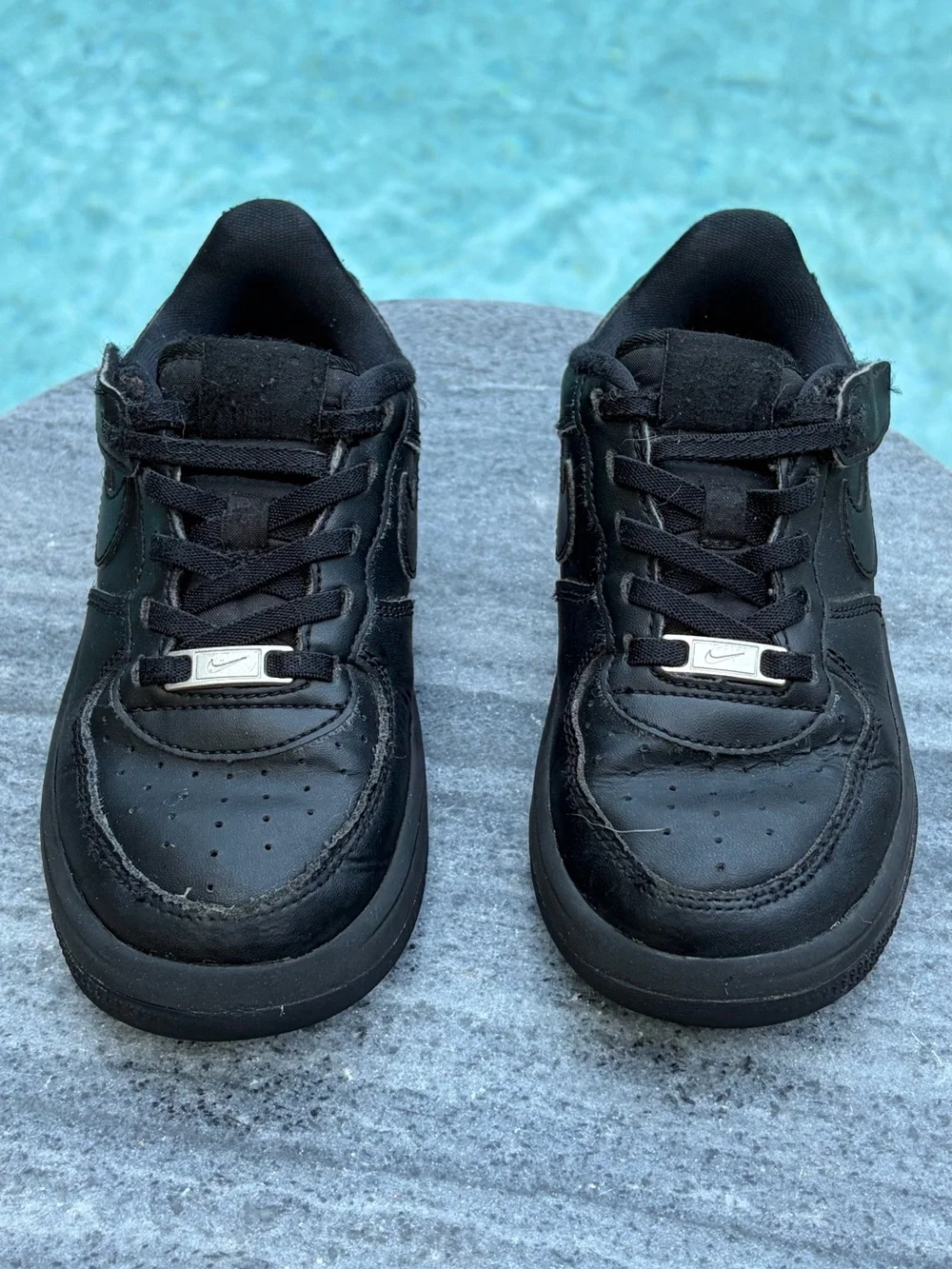 Nike Black Low-Top Leather Sneakers